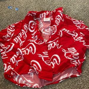 Coca Cola button down cropped shirt